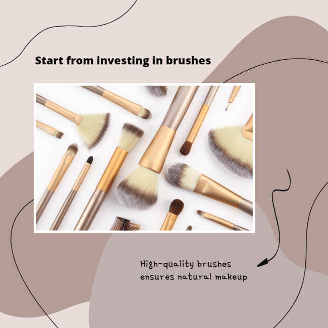 Fashion Makeup Brushes Display Promo Ecommerce Image预览效果