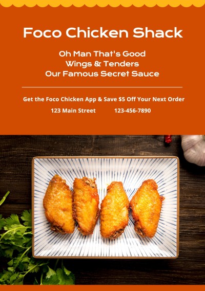 Fast Food Promotion Template Simple Fashion Style Flyer