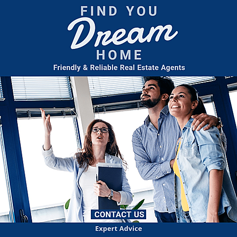 Simple Real Estate Agent Service Introduction Ecommerce Product Image
