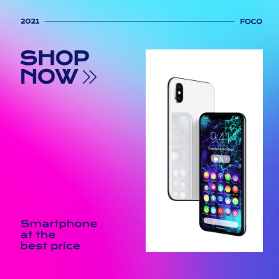 Creative Style Smart Phones Promotion Ecommerce Product Image
