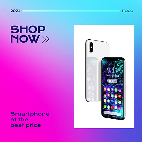 Creative Style Smart Phones Promotion Ecommerce Product Image