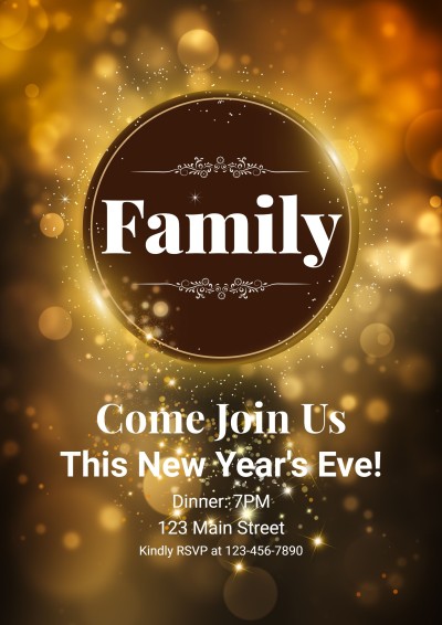 New Year Family Party Poster