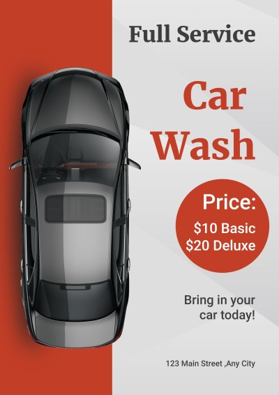 Car Wash Full Service Propaganda Poster