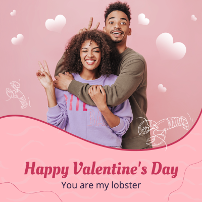 Literary Fashion Valentine's Day Couple Text Instagram Post