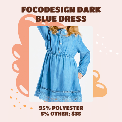Blue Dress Promotion Template Poster Simple Style Ecommerce Product