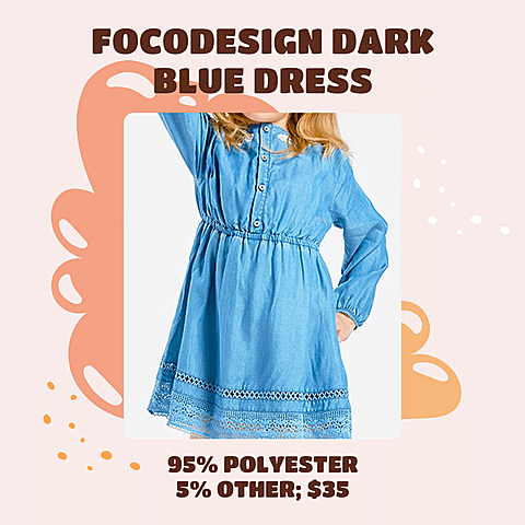Blue Dress Promotion Template Poster Simple Style Ecommerce Product