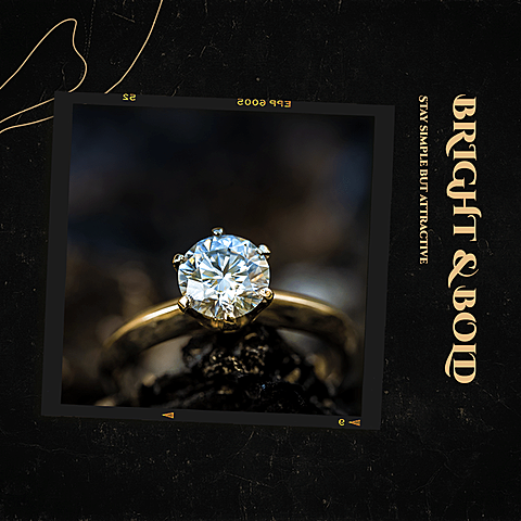 Luxury Ring Detail Display Ecommerce Product Image