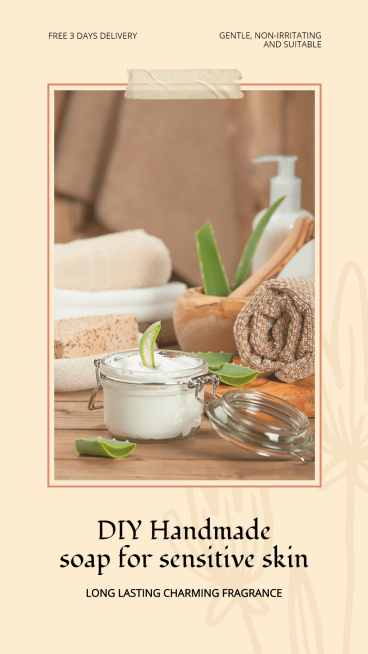 Skincare Soap Handmade DIY Materials Product Ingredients Ecommerce Story预览效果