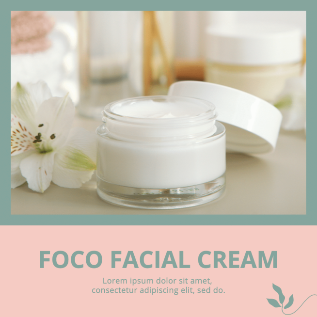 Pink Color Block Element Simple Face Cream Users Feedback Ecommerce Product Image预览效果