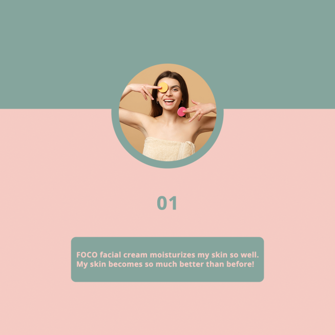 Green Rectangle Element Simple Face Cream Users Feedback Ecommerce Product Image预览效果