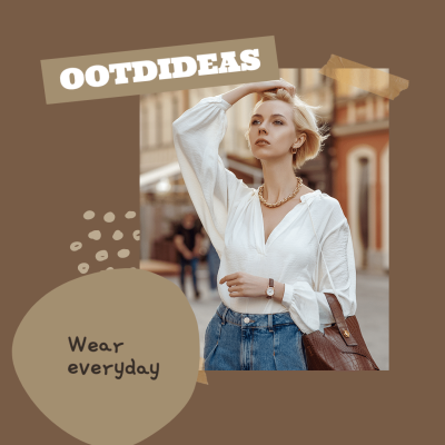 Simple Fashion Women's Outfit Display Instagram Post