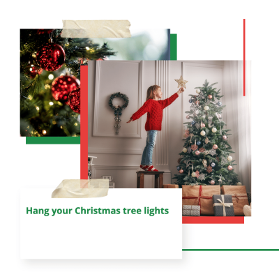 Creative Christmas Tree Decor Lights Display Instagram Post