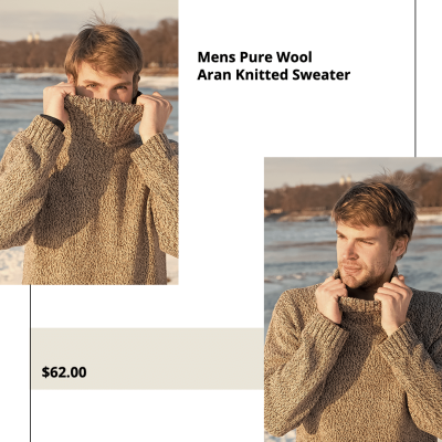 Fashion Men's Sweater New Arrival Display Instagram Post