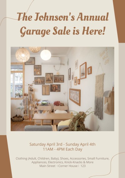 Personal Yard Sale Promotion Simple Fashion Style Flyer