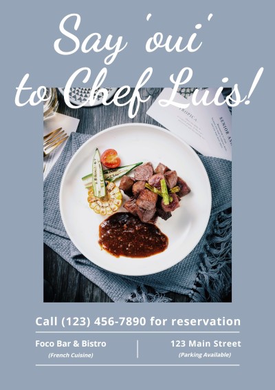 French Cuisine Brand Opening Promotion Poster