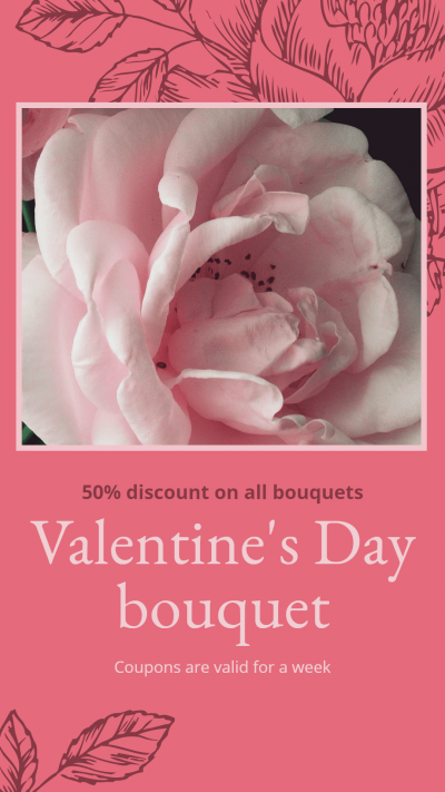 Valentine’s Day Bouquet Instagram Story Image