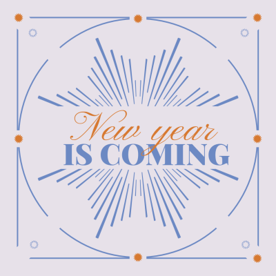 Literary Lines Element New Year Text Instagram Post