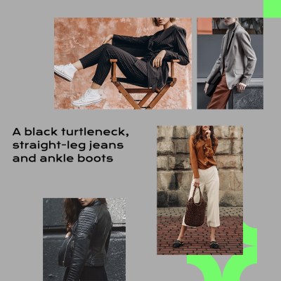 Flat Style Street Fashion Women's Outfit Style Display Ecommerce Product Image