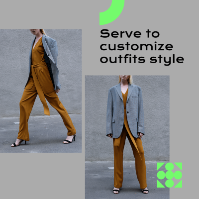 Fluorescence Element Street Fashion Women's Outfit Style Display Ecommerce Product Image
