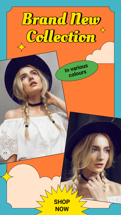 Hat Girl Literary Style Women's Clothes Brand New Collection Ecommerce Story