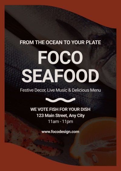 Seafood Restaurant Promotion Flyer