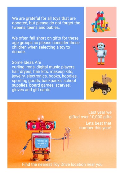 Simple Style Toy Fundraising Activities Typesetting Promotion Flyer
