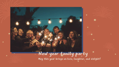 Simple Fashion New Year Family Party Record Facebook Cover
