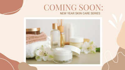 Simple Literary Skin Care Products New Year New Arrival Display Facebook Cover