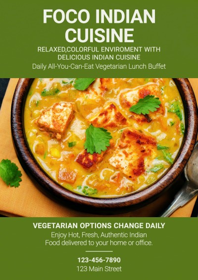 Indian Cuisine Photo Promotion Flyer