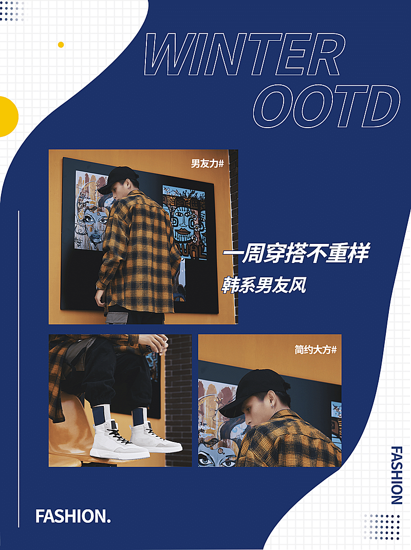 男生时尚穿搭攻略小红书封面配图