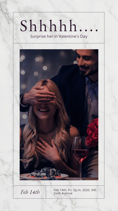 Valentine’s Day Date Surprise Instagram Story Image