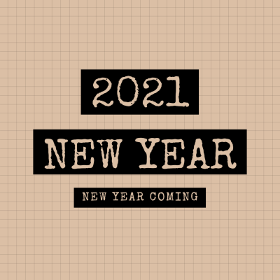 Simple Fashion New Year Text Quotes Display Instagram Post