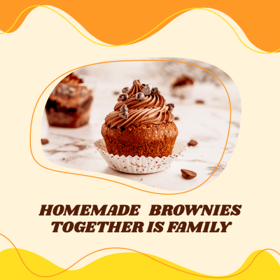 Homemade Brownies for Family Party Ecommerce Product Image