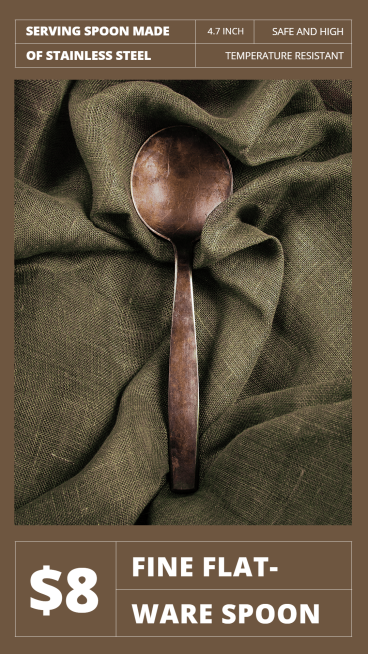 Commercial Use Kitchen Ware Spoon Display Ecommerce Story预览效果