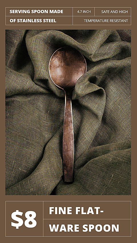 Commercial Use Kitchen Ware Spoon Display Ecommerce Story