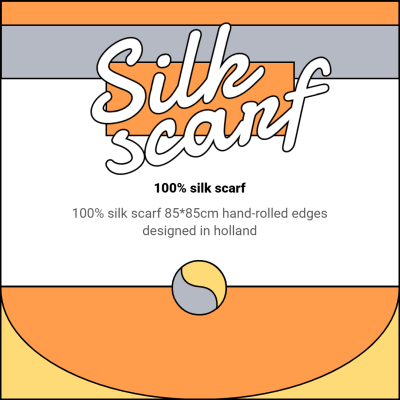 Fashion Geometry Element Silk Scarf Sale Instagram Post