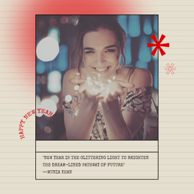 Simple Fashion New Year Quotes Photo Instagram Post