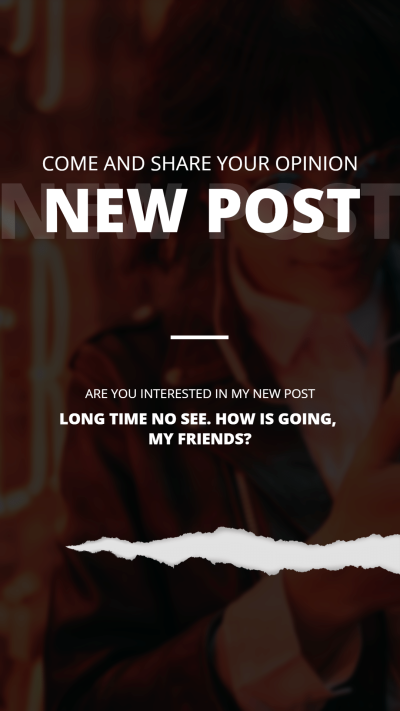 Creative Personal New Post ntroduction Instagram Story