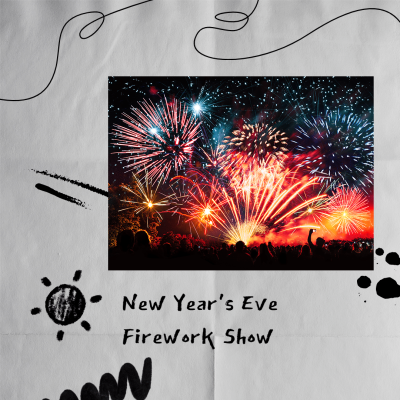 New Year's Eve Firework Show Event Instagram Post