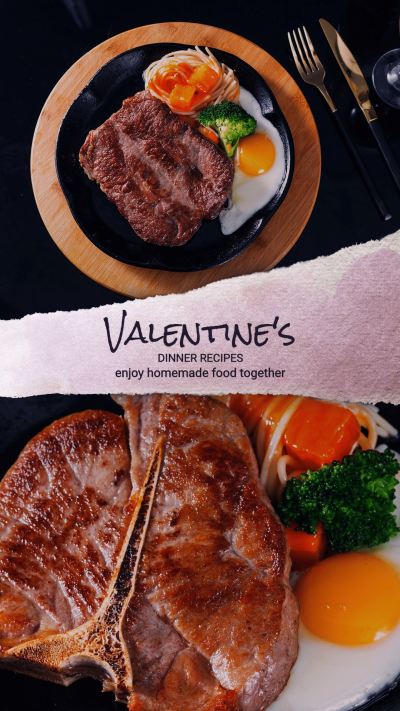 Valentine’s Day Delicious Food Promotion Template Poster Instagram Story