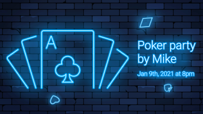 Creative Poker Party Facebook Event Cover