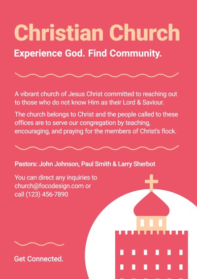 Christian Church Community Propaganda Flyer
