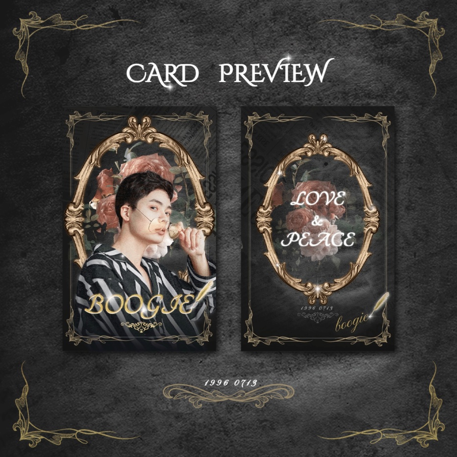 欧式华丽复古风应援小卡预览海报