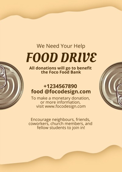 Food Drive Donations Propaganda Flyer