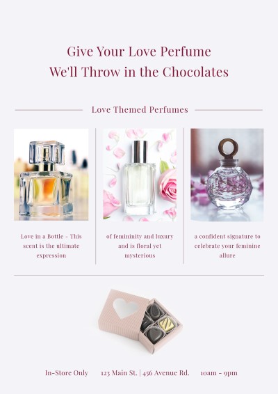 Perfume Brand Store Valentine's Day Promotion Flyer