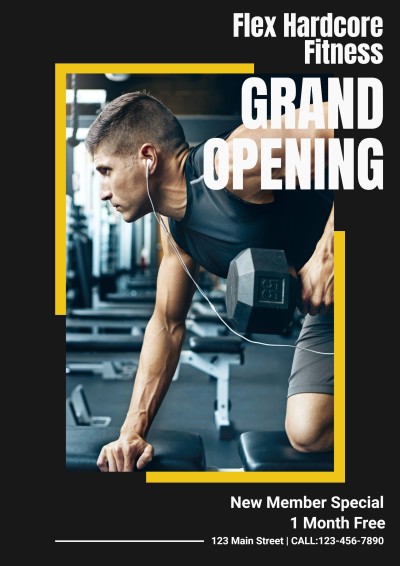 Fitness Grand Opening Propagating Poster