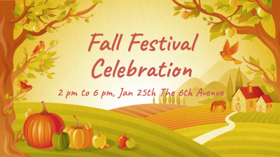 Autumn Festival Celebration Propaganda Poster Template Facebook Event Cover