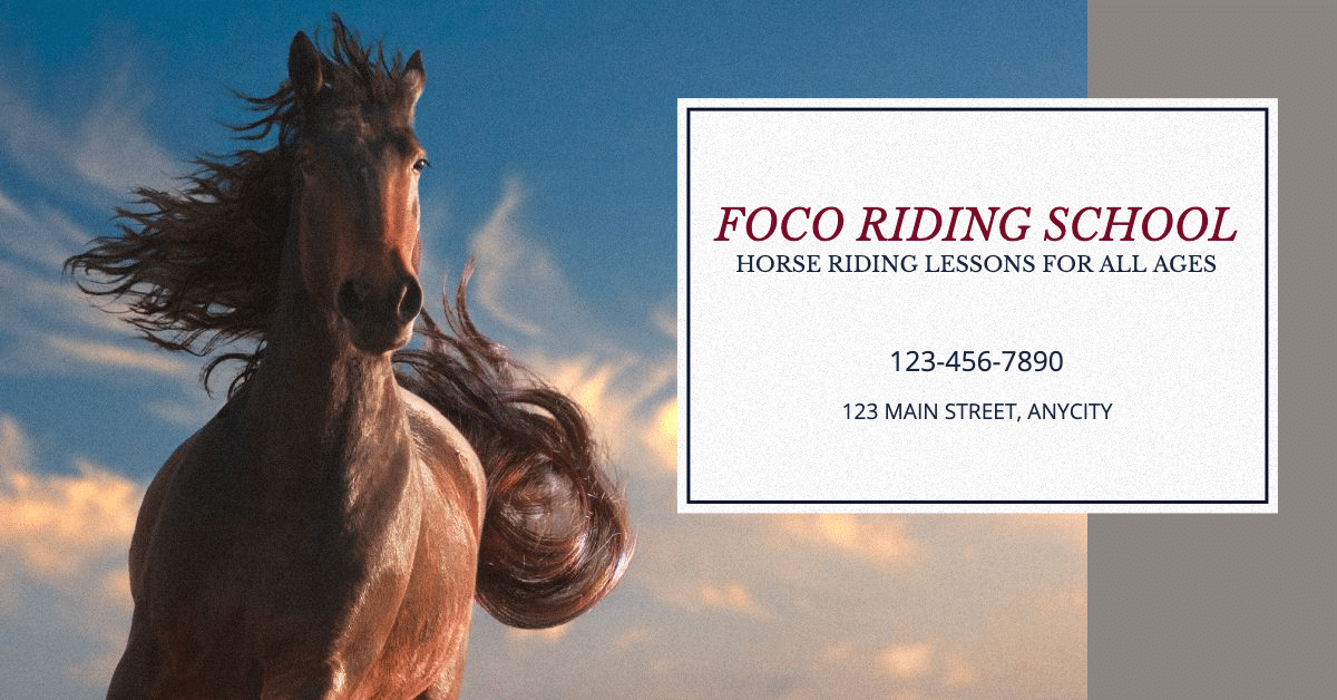 Riding School Enrollment Template Promotion Poster Ecommerce Banner