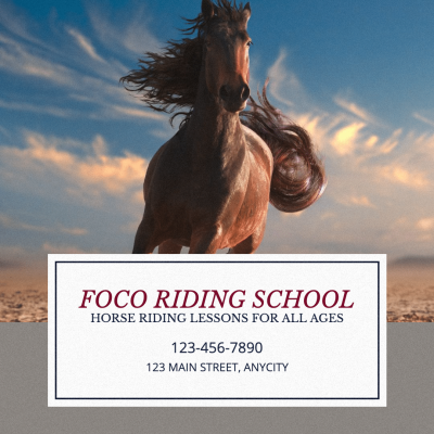 Horse Riding Service Promotion Template Fashion Simple Style Poster Ecommerce Product
