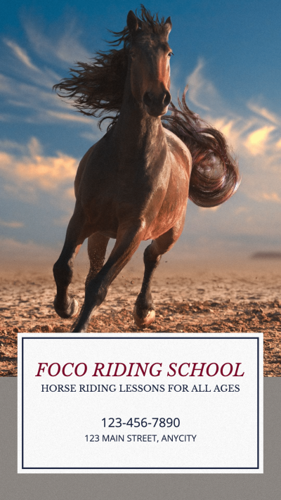 Horse Stables Ranch Promotion Advertising Ecommerce Story